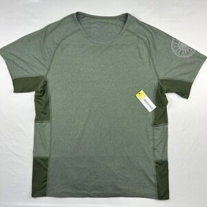 SoulCycle Mens Melange Raglan SS Performance Shirt Green Gables RH111777RI Large